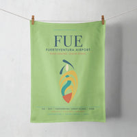 Thumbnail for Fuerteventura Airport (FUE) design on light green towel