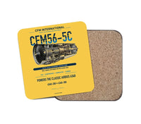 Thumbnail for CFM56-5C design on yellow 1 piece coaster