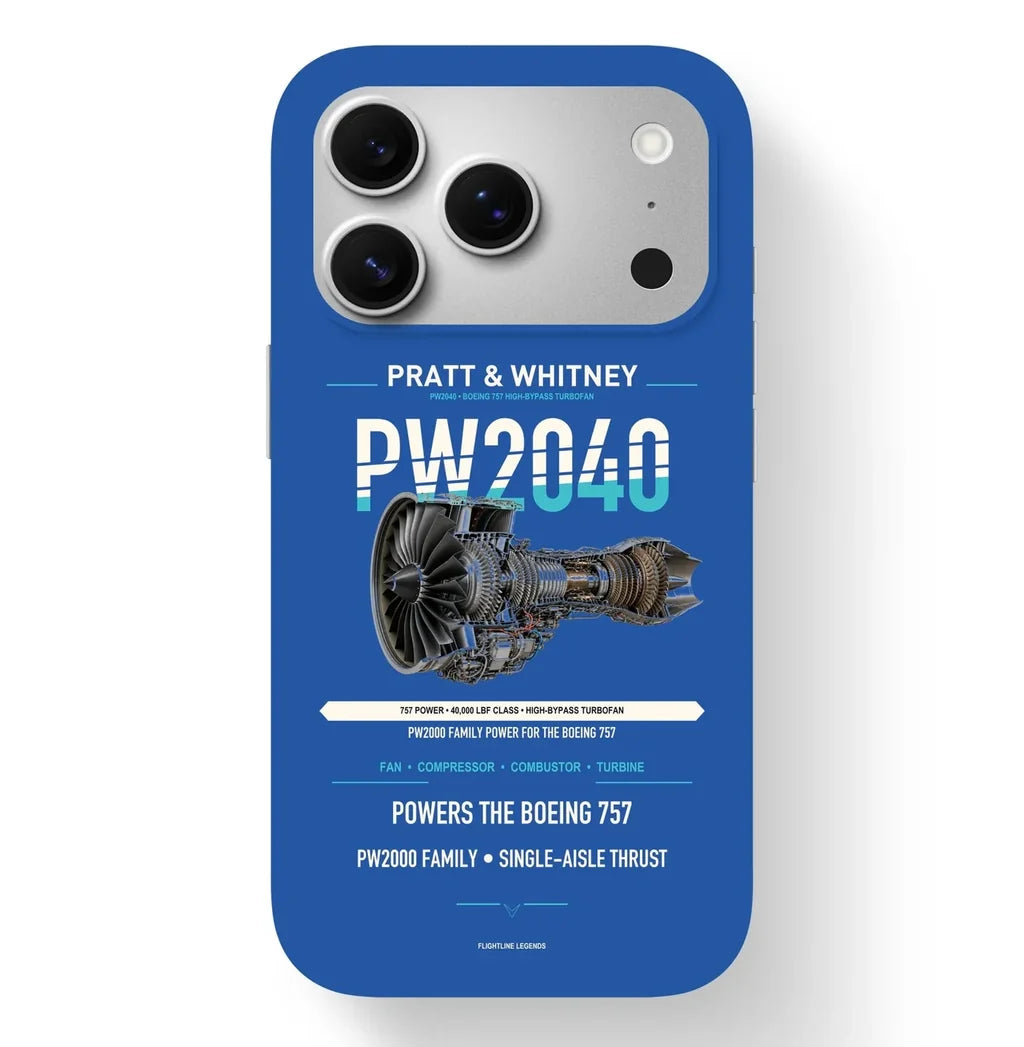 PW2040 Case design on blue iphone case