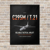 Thumbnail for Airbus C295M T.21 vertical canvas print - framed - black background