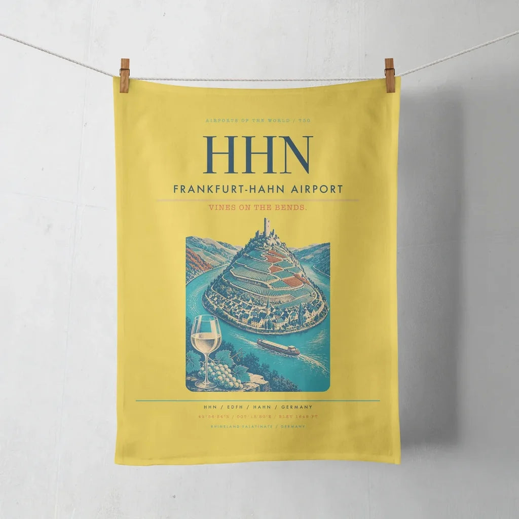 Frankfurt-Hahn Airport (HHN) design on yellow towel