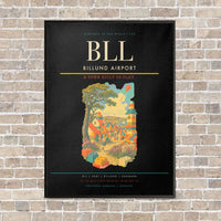 Thumbnail for Billund Airport BLL - Canvas Framed - Black