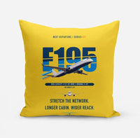 Thumbnail for Embraer E195 design on yellow pillow
