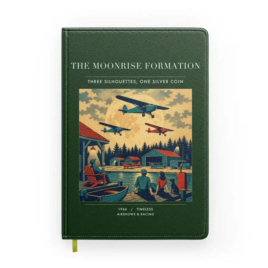 VINTAGE G4431 - The Moonrise Formation - Designed Notebooks design on darkgreen