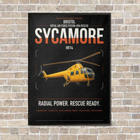 Thumbnail for Bristol Sycamore HR14 vertical canvas print - framed - black background