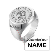 Thumbnail for Customisable Marine Corps Design 20MM Stainless Ring - view 3