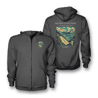 Thumbnail for VINTAGE G4196 - The Mountain Strip - Premium Zipped Hoodie design on darkgray
