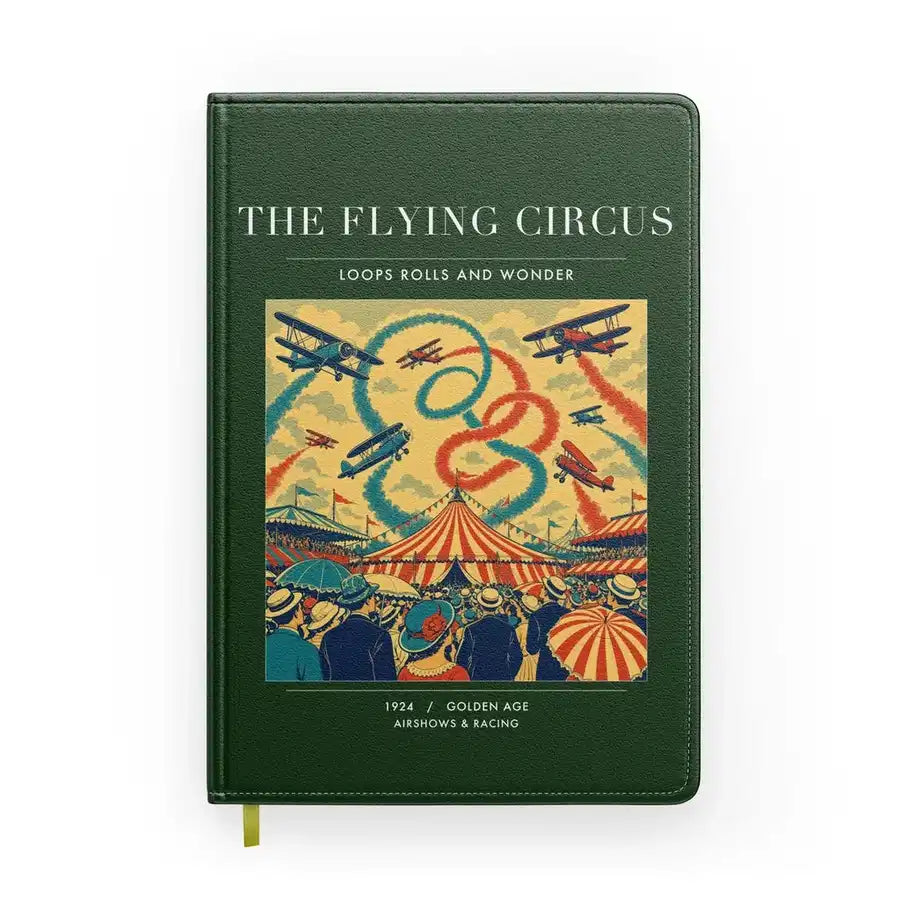 VINTAGE G4026 - The Flying Circus - Designed Notebooks design on darkgreen