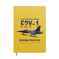 Thumbnail for F2Y-1 Sea Dart Supersonic from the Sea design on yellow notebook