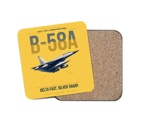 Thumbnail for B-58A Hustler design on yellow 1 piece coaster