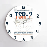 Thumbnail for BAC TSR-2 design on white no frame wall clock