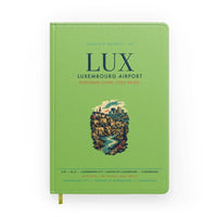 Thumbnail for Luxembourg Airport (LUX) design on light green notebook