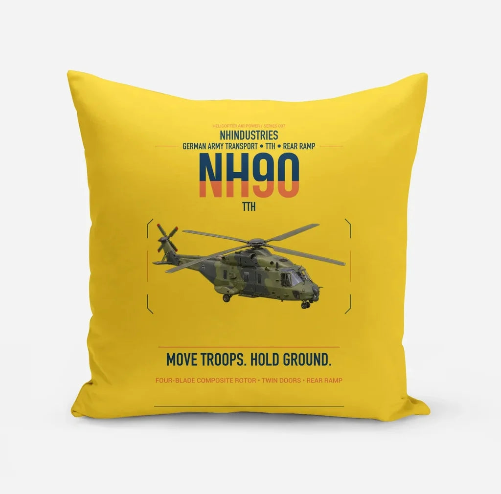 NHIndustries NH90 TTH design on yellow pillow