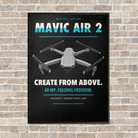 Thumbnail for DJI Mavic Air 2 vertical canvas print - framed - black background