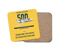 Thumbnail for Cessna Citation 500 - Citation I design on yellow 1 piece coaster