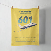 Thumbnail for Bombardier Challenger 601 design on yellow towel