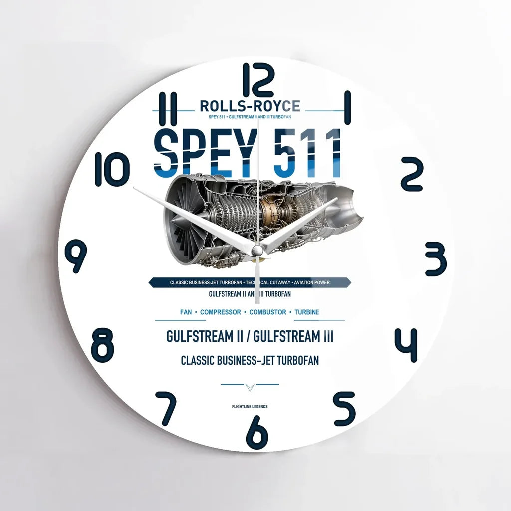 SPEY 511 design on white no frame wall clock