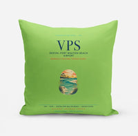 Thumbnail for Destin Fort Walton Beach Airport (VPS) design on light green pillow