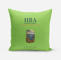 Thumbnail for Hobart Airport (HBA) design on light green pillow
