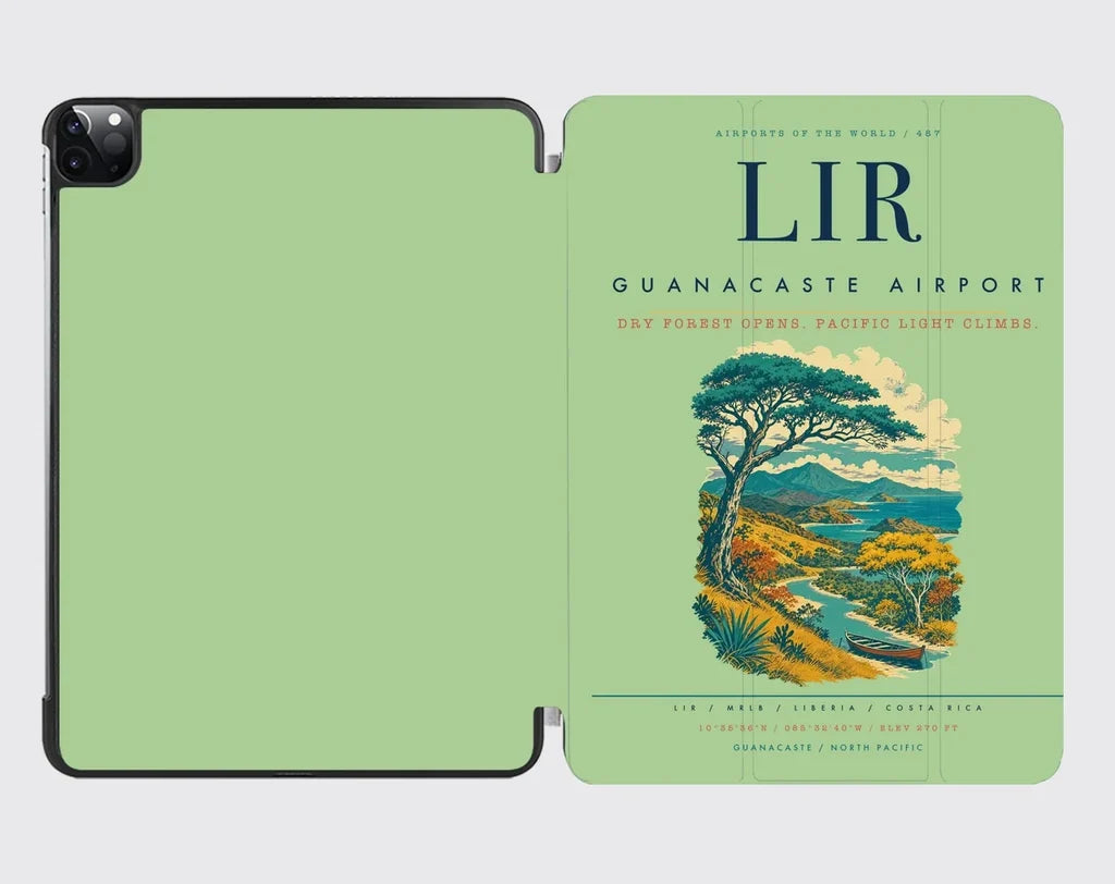Guanacaste Airport (LIR) design on light green ipad tablet case
