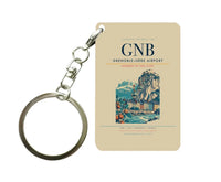 Thumbnail for Grenoble-Isère Airport (GNB) design on beige key chain