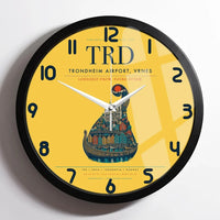 Thumbnail for Trondheim Airport Vrnes TRD Wall-Clock Framed - Yellow