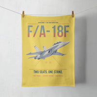 Thumbnail for F-A-18F Super Hornet design on yellow towel