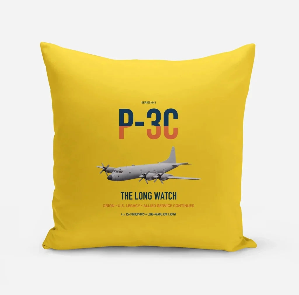 P-3C Orion design on yellow pillow