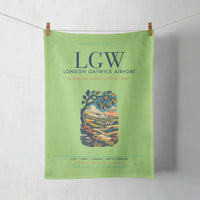 Thumbnail for London Gatwick Airport (LGW) design on light green towel
