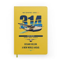 Thumbnail for Boeing 314 Clipper design on yellow notebook