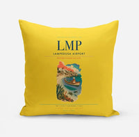 Thumbnail for Lampedusa Airport (LMP) design on yellow pillow