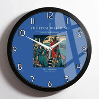 Thumbnail for VINTAGE G4102 - The Final Boarding - Designed Wall Clocks design on blue framed