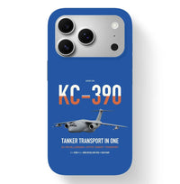 Thumbnail for Embraer KC-390 Millennium design on blue magsafe iphone case, for iPhone 17 Pro