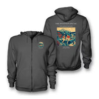 Thumbnail for VINTAGE G4250 - The Pontoon Picnic - Premium Zipped Hoodie design on darkgray