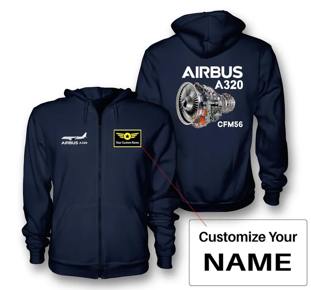 Customisable Airbus A320 Hoodie - view 3