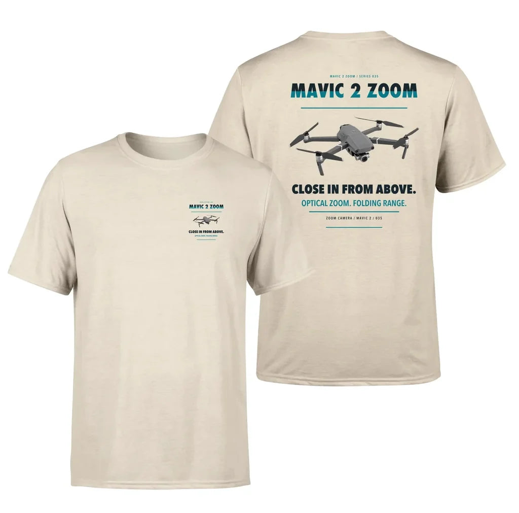 DJI Mavic 2 Zoom design on beige t shirt