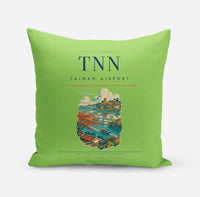 Thumbnail for Tainan Airport (TNN) design on light green pillow