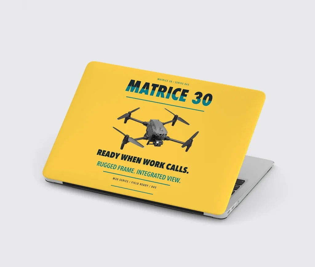 DJI Matrice 30 design on yellow MacBook case