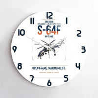 Thumbnail for Erickson S-64F Air Crane design on white no frame wall clock