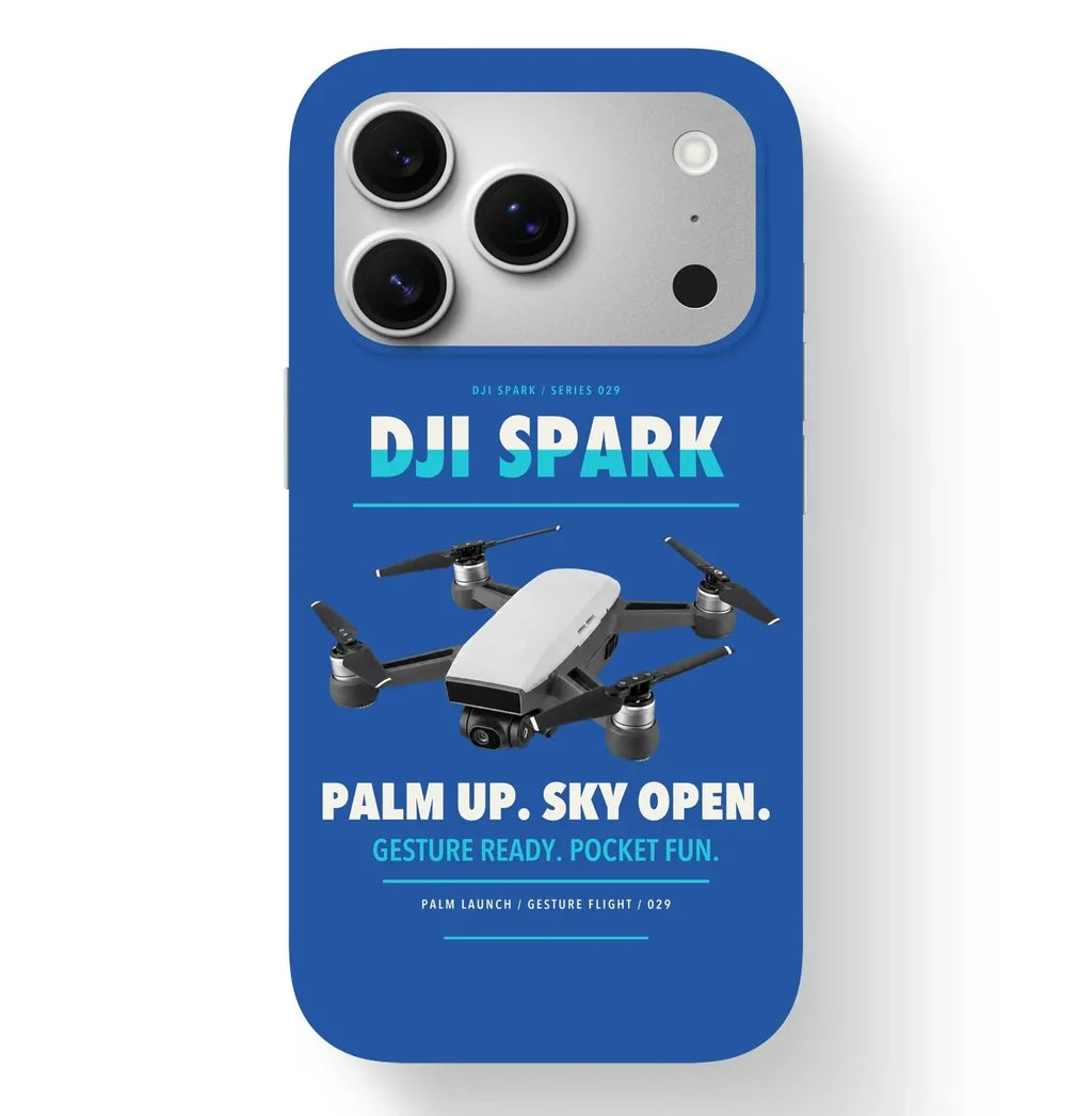 DJI Spark Case design on blue iphone case
