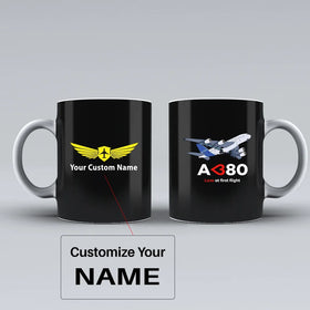 Airbus A380 Love at first flight Ceramic White Mugs