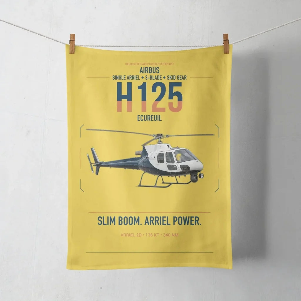 Airbus H125 design on yellow towel