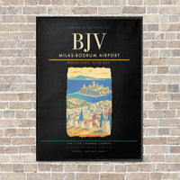 Thumbnail for Milas-Bodrum Airport BJV - Canvas Framed - Black