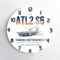 Thumbnail for Atlantique 2 Standard 6 design on white no frame wall clock