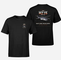 Thumbnail for Airbus H215 design on black t-shirt, double-side print