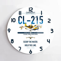 Thumbnail for Canadair CL-215 design on white no frame wall clock
