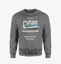 Thumbnail for Convair 580 design on gray sweatshirt