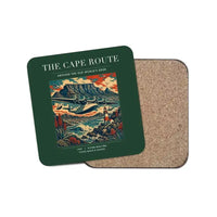 Thumbnail for The Cape Route - Designed Coasters design on dark green 1-piece