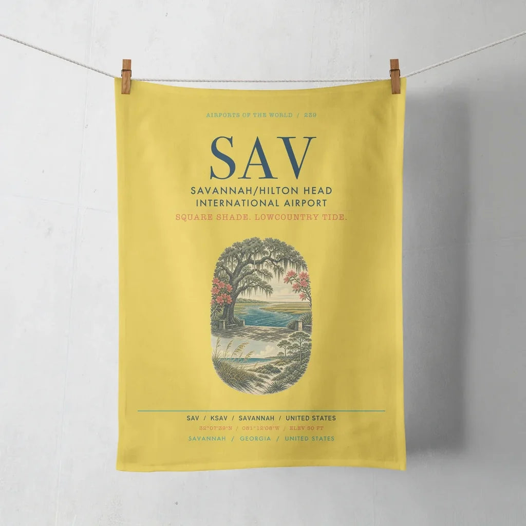 Savannah-Hilton Head International Airport (SAV) design on yellow towel
