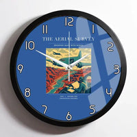 Thumbnail for VINTAGE G4031 - The Aerial Survey - Designed Wall Clocks design on blue framed